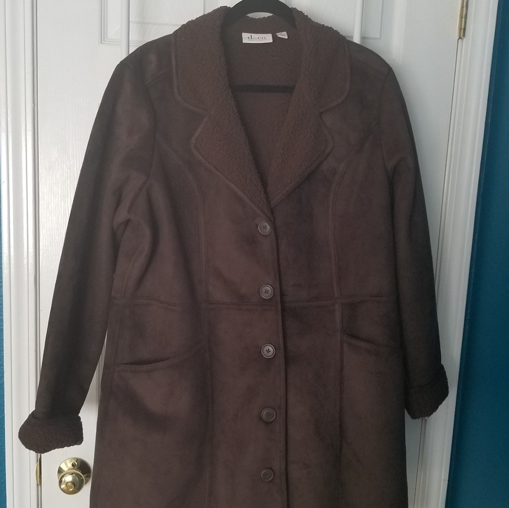 Faux suede ladies jacket